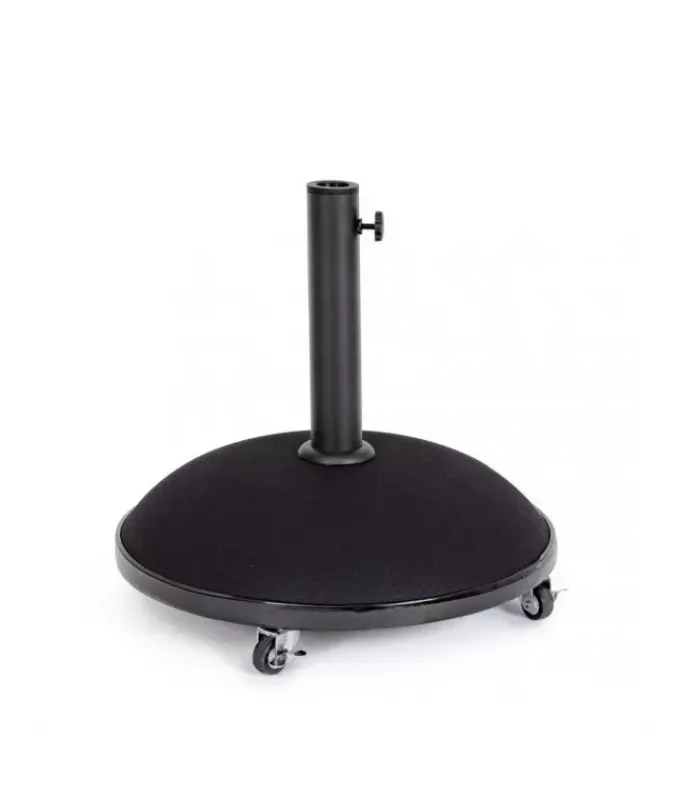Best CONTEMPORARY STYLE BASE OMBRELLONE C-RUOTE BARRY 35KG NERO