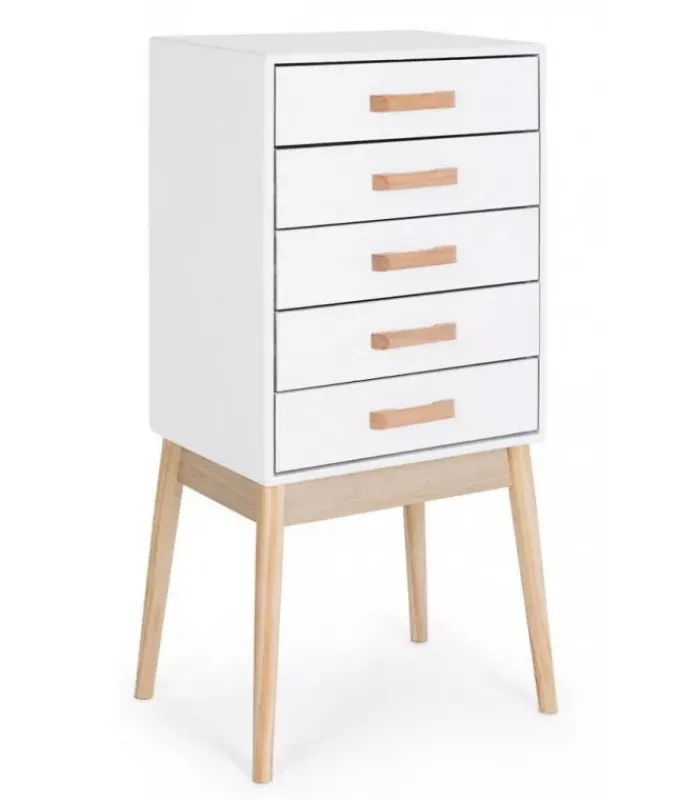 Discount CONTEMPORARY STYLE CASSETTIERA 5C ORDINARY BIANCO