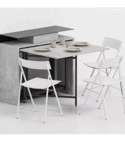 New PEZZANI CONSOLLE ARCHIMEDE CASSETTO CON 6 SEDIE |