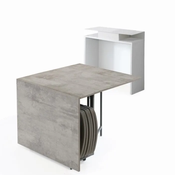 New PEZZANI CONSOLLE ARCHIMEDE CASSETTO CON 6 SEDIE |