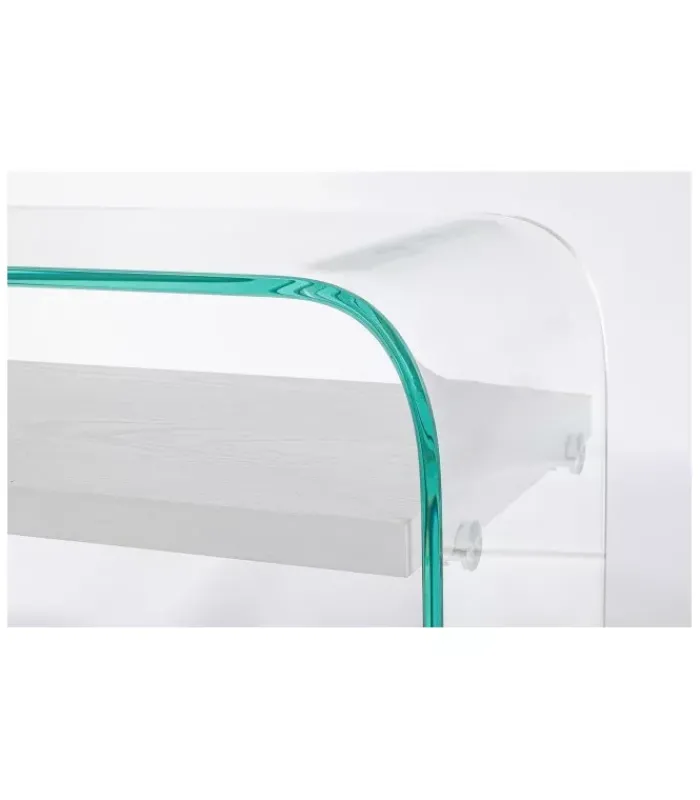 Sale CONTEMPORARY STYLE CONSOLLE 2P LINE WOOD BIANCO 110X35