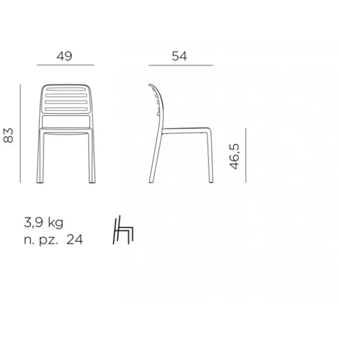 Best NARDI Costa Bistrot sedia |