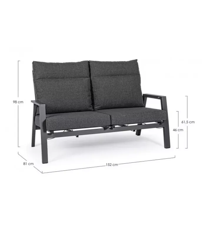 Sale CONTEMPORARY STYLE DIVANO 2P RECL C-C KLEDI ANTRACITE JX55