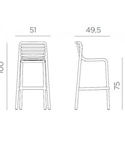 Clearance NARDI DOGA STOOL sgabelli bar|