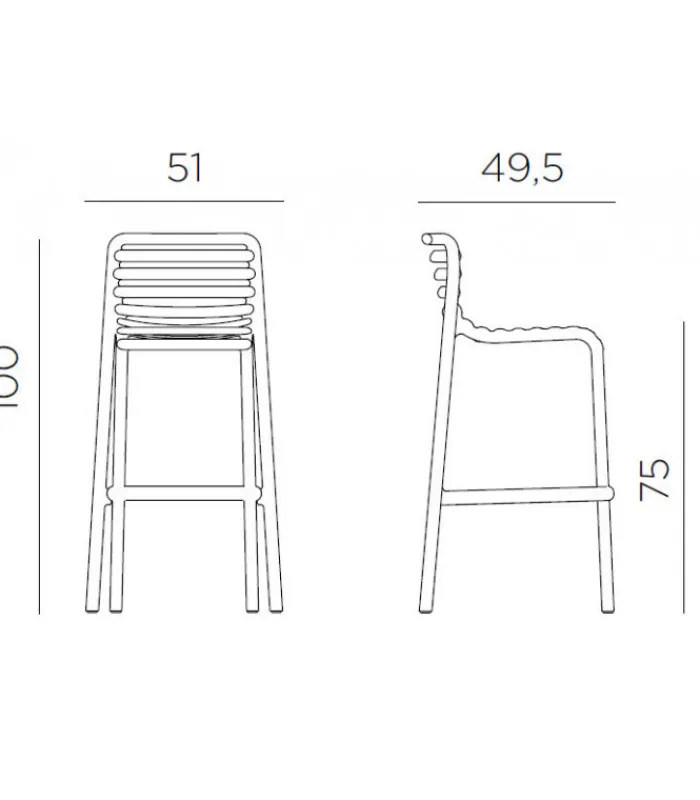 Clearance NARDI DOGA STOOL sgabelli bar|