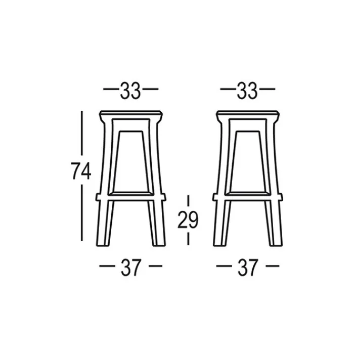 Best PLUST FROZEN SQUARE STOOL |