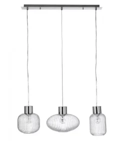 Clearance CONTEMPORARY STYLE LAMPADARIO 3LUCI SHOWY RETT TRASP-ARG