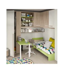 New S. MARTINO MOBILI Letto Biquadro Sx Singolo |