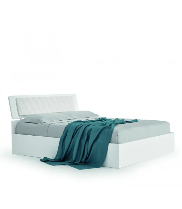 Outlet SANTA LUCIA Letto Vela con pannello imbottito con contenitore |