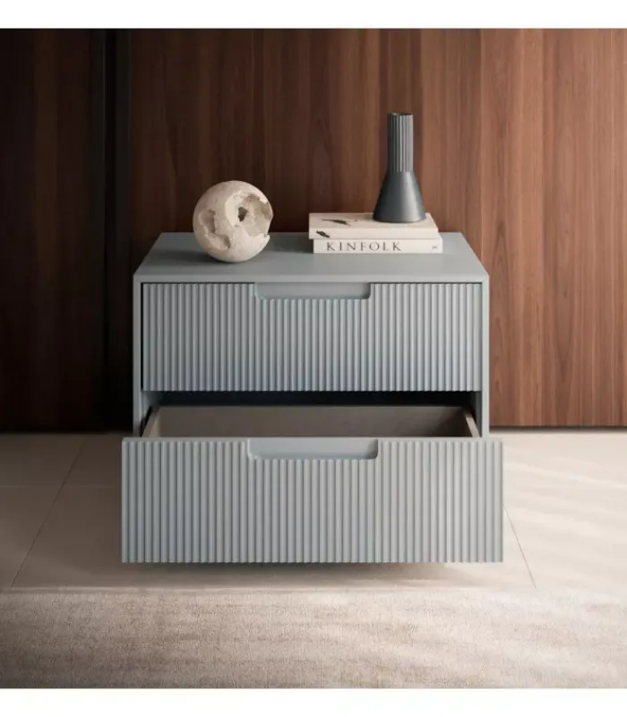 Fashion SANTA LUCIA Mesilla de noche Quadro Grecato con 2 cajones