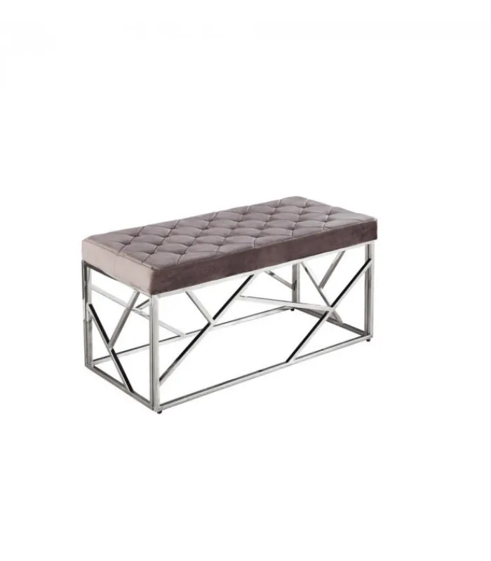 New CONTEMPORARY STYLE PANCA RAYAN VELLUTO GRIGIO 97X44