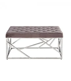 New CONTEMPORARY STYLE PANCA RAYAN VELLUTO GRIGIO 97X44