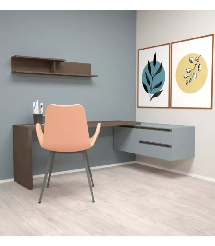 Hot SANTA LUCIA Scrivania ad angolo con elementi Ego appesi e modulo Half |