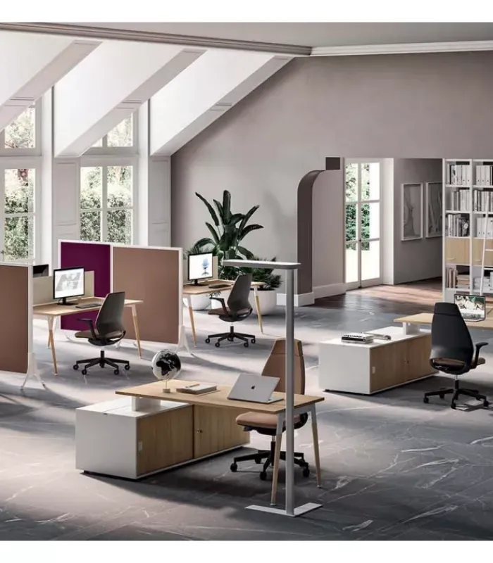 Online QUADRIFOGLIO OFFICE SCRIVANIA X3 COMPONIBILE |