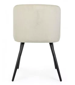 New CONTEMPORARY STYLE SEDIA QUEEN VELVET BIANCO