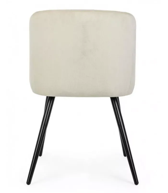 New CONTEMPORARY STYLE SEDIA QUEEN VELVET BIANCO