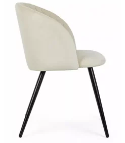 New CONTEMPORARY STYLE SEDIA QUEEN VELVET BIANCO