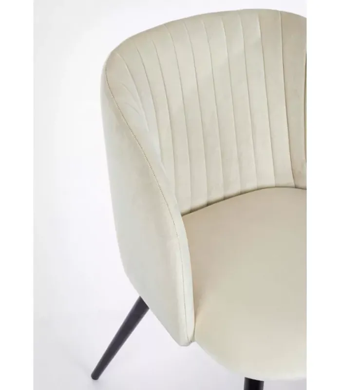 New CONTEMPORARY STYLE SEDIA QUEEN VELVET BIANCO