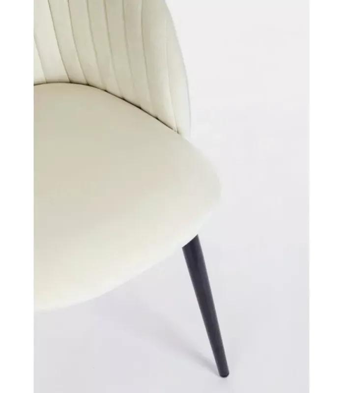 New CONTEMPORARY STYLE SEDIA QUEEN VELVET BIANCO