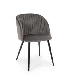 Outlet CONTEMPORARY STYLE SEDIA QUEEN VELVET GRIGIO CADETTO