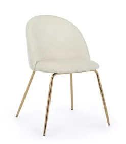 Hot CONTEMPORARY STYLE SEDIA TANYA VELLUTO BIANCO