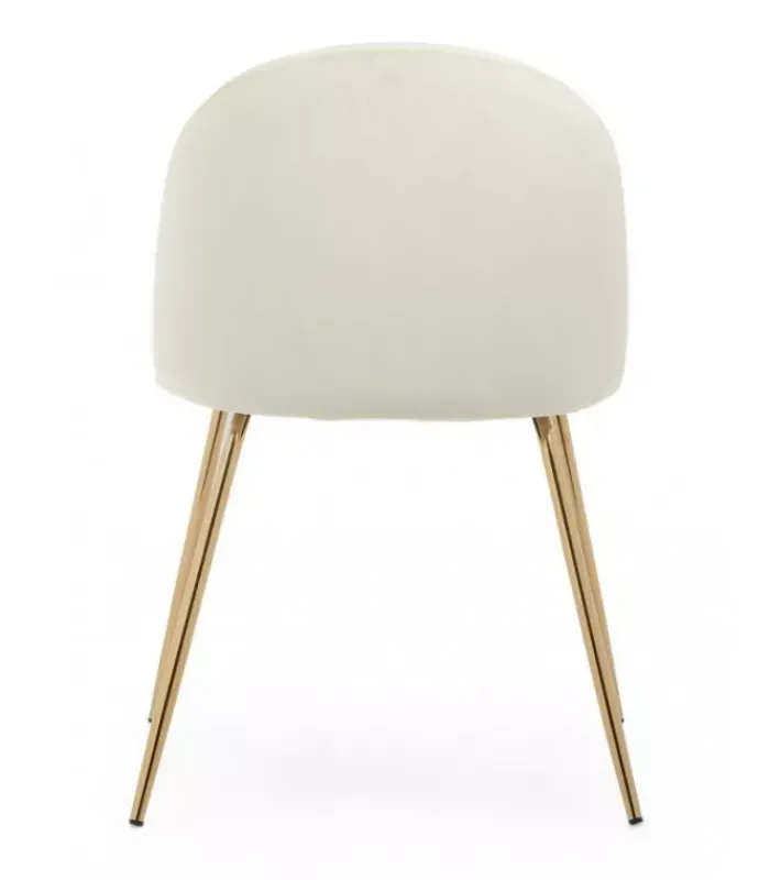 Hot CONTEMPORARY STYLE SEDIA TANYA VELLUTO BIANCO