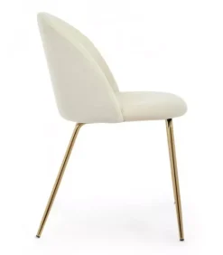 Hot CONTEMPORARY STYLE SEDIA TANYA VELLUTO BIANCO