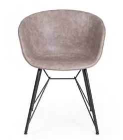 New CONTEMPORARY STYLE SEDIA WARHOL NERO PU BEIGE VINTAGE