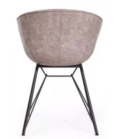 New CONTEMPORARY STYLE SEDIA WARHOL NERO PU BEIGE VINTAGE