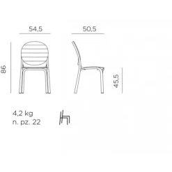 Hot NARDI Set 6 Erica - Da 6 a 1 pezzi per set |