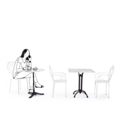 Discount CONTEMPORARY STYLE SET 4 SEDIA C-BR ETIENNE BIANCO