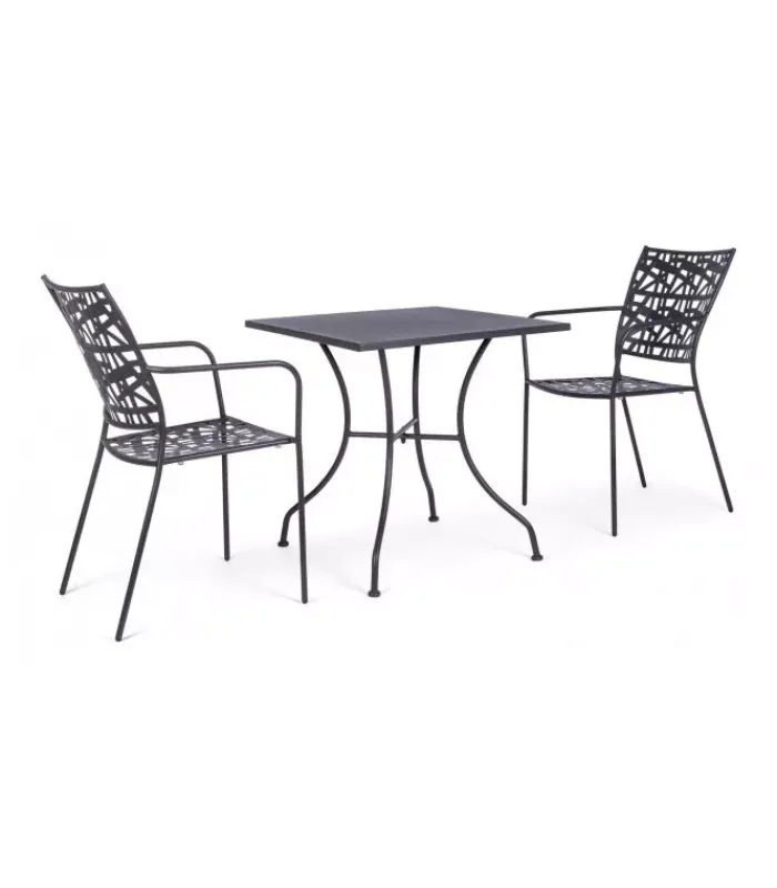 New CONTEMPORARY STYLE SET 4 SEDIA C-BR KELSIE ANTRACITE