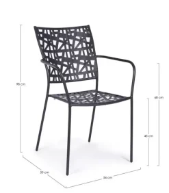 New CONTEMPORARY STYLE SET 4 SEDIA C-BR KELSIE ANTRACITE