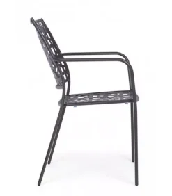 New CONTEMPORARY STYLE SET 4 SEDIA C-BR KELSIE ANTRACITE