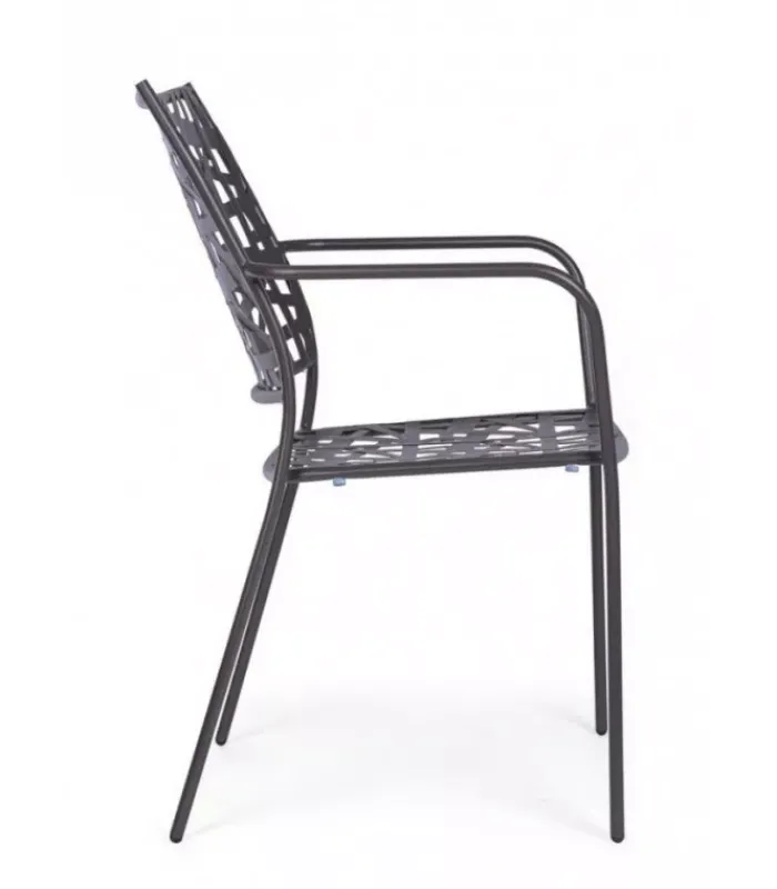 New CONTEMPORARY STYLE SET 4 SEDIA C-BR KELSIE ANTRACITE