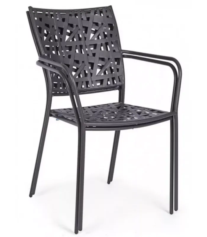 New CONTEMPORARY STYLE SET 4 SEDIA C-BR KELSIE ANTRACITE