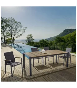 Online CONTEMPORARY STYLE SET 6 SEDIA C-BR KUBIK ANTRACITE SJ61