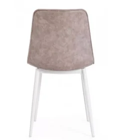 Online CONTEMPORARY STYLE SET 2 SEDIA KYRA BIANCO PU BEIGE VINTAGE