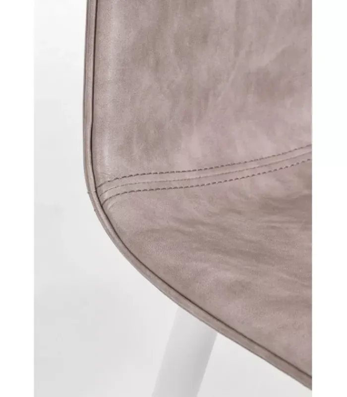 Online CONTEMPORARY STYLE SET 2 SEDIA KYRA BIANCO PU BEIGE VINTAGE