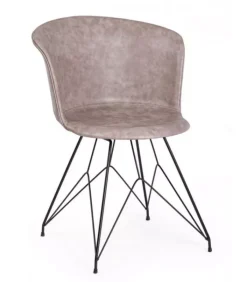 Sale CONTEMPORARY STYLE SET 2 SEDIA LOFT NERO PU BEIGE VINTAGE