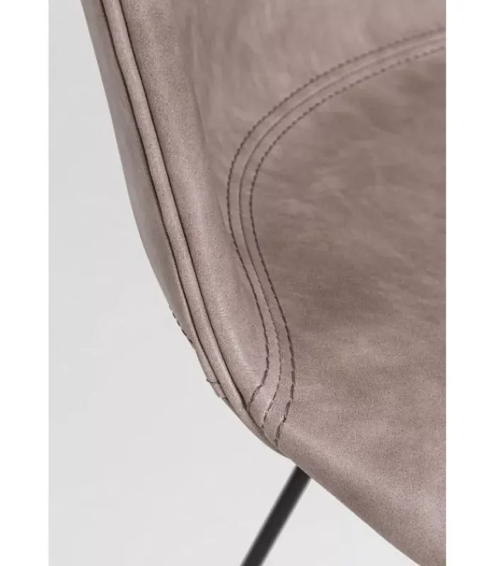 Sale CONTEMPORARY STYLE SET 2 SEDIA LOFT NERO PU BEIGE VINTAGE