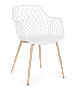 New CONTEMPORARY STYLE SET 4 SEDIA OPTIK BIANCO