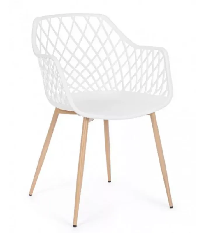 New CONTEMPORARY STYLE SET 4 SEDIA OPTIK BIANCO