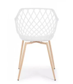 New CONTEMPORARY STYLE SET 4 SEDIA OPTIK BIANCO