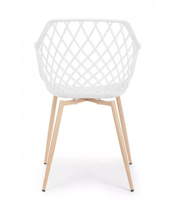 New CONTEMPORARY STYLE SET 4 SEDIA OPTIK BIANCO