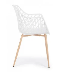 New CONTEMPORARY STYLE SET 4 SEDIA OPTIK BIANCO