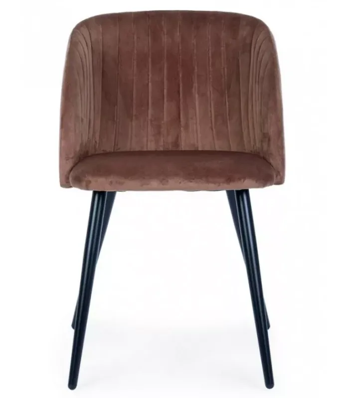 Online CONTEMPORARY STYLE SET 2 SEDIA QUEEN VELVET RUGGINE