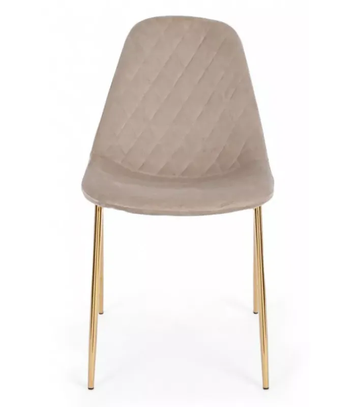 New CONTEMPORARY STYLE SET 4 SEDIA TERRY VELLUTO TORTORA