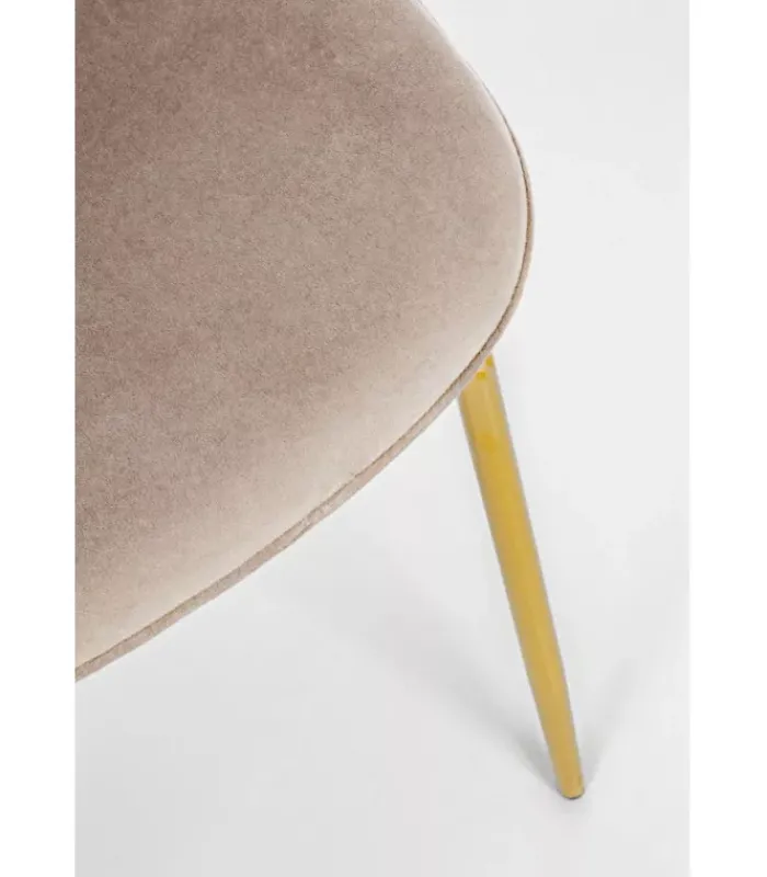 New CONTEMPORARY STYLE SET 4 SEDIA TERRY VELLUTO TORTORA