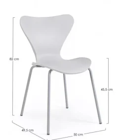 Hot CONTEMPORARY STYLE SET 4 SEDIA TESSA GRIGIO CH. C-GAMBA IN TINTA